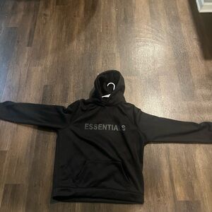 BLACK ESSENTIALS HOODIE (L)